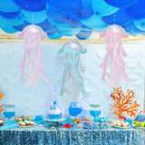 Rossesay 3 Pcs Jellyfish Lamp Colorful Jelly Fish Light Hanging