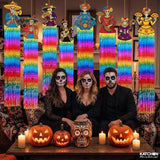 KatchOn, Halloween Fringe Curtain with Skeleton Cutouts – Pack of 8 |