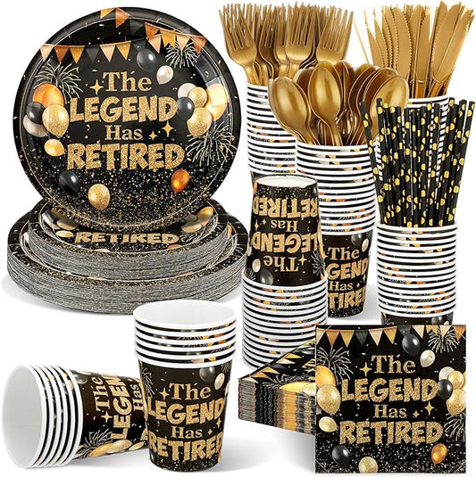218 Pcs Retirement Party Decorations for Men Women the Legend Has