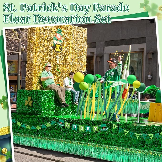 178 Pcs St Patrick's Day Parade Float Decorations for Trailer St