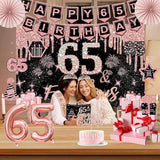 65th Birthday Decorations for Women 32PCS 65th Birthday Party