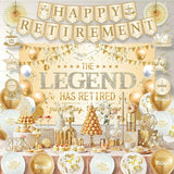 Roetyce Retirement Party Decorations Women, Champagne Gold Happy