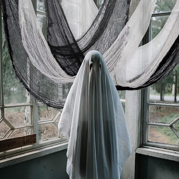 8 Pack Halloween Creepy Cloth 72 x 30 Inch Scary Spooky Fabric Cloth