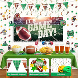 32 Piece Football Party Decoration Kit Banners Foil Swirls Garlands