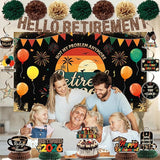 Retirement Party Decoration Vintage 2026 Retired Banner Background