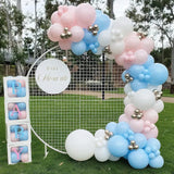 HILAVO Pink and Blue Balloons 12 Inch Pastel Light Baby Blue Pink
