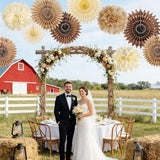 SUNBEAUTY Brown Party Decorations Boho Wedding Party Decor Brown