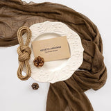 Keketoarrange 6pcs Coffee Gauze Rustic Cheesecloth Table Runner 120