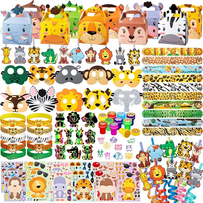 Jungle Safari Party Favors Set Wild Animals Set for Kids Birthday