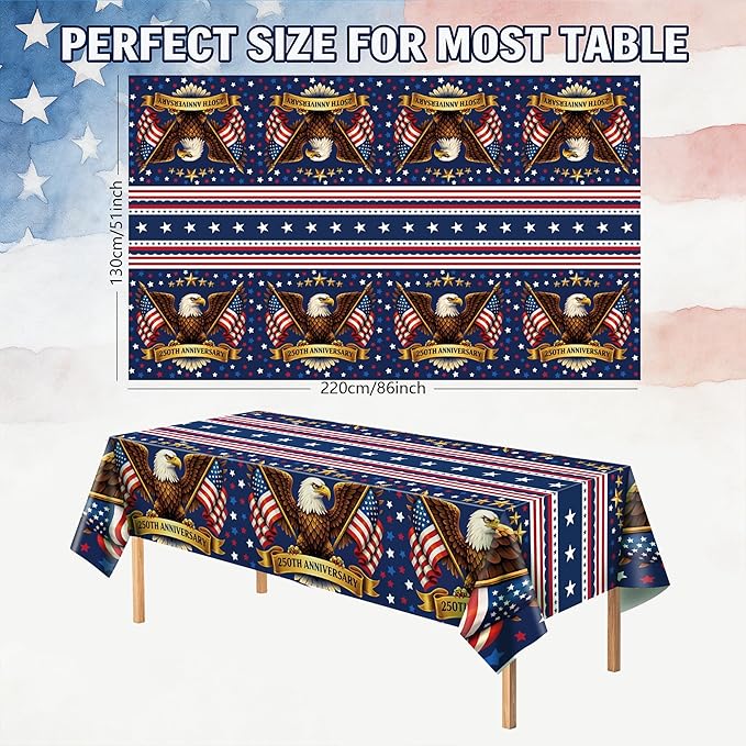 OHOME 4th of July Decorations - 250th Anniversary Patriotic American