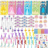 84pcs Princess Party Favors, Sweet Birthday Party Supplies Including