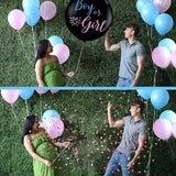 164PCS Baby Boxes Gender Reveal Balloon Decorations Pink and Blue
