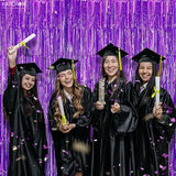 KatchOn, Metallic Purple Foil Fringe Curtain 3.2x8 Ft, Pack of 2 |