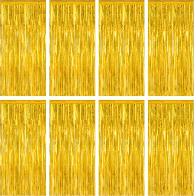 8 Pack 2026 Graduation Party Decorations, 3.28 FT x 7.05 FT Gold