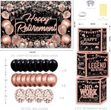 Retirement Party Decorations Rose Gold Balloons Happy retirement