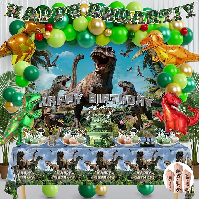 Dinosaur Birthday Party Decorations Kit for Boys Dino Birthday