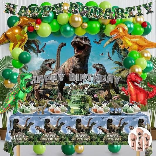 Dinosaur Birthday Party Decorations Kit for Boys Dino Birthday