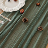 Keketoarrange 6Pcs Forest Green Gauze Rustic Cheesecloth Table Runner