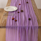 Keketoarrange 3pcs Spring Table Runner Lavender Gauze Rustic Boho