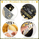 Retirement Party Decorations for Men Women 109Pcs Black Gold Happy