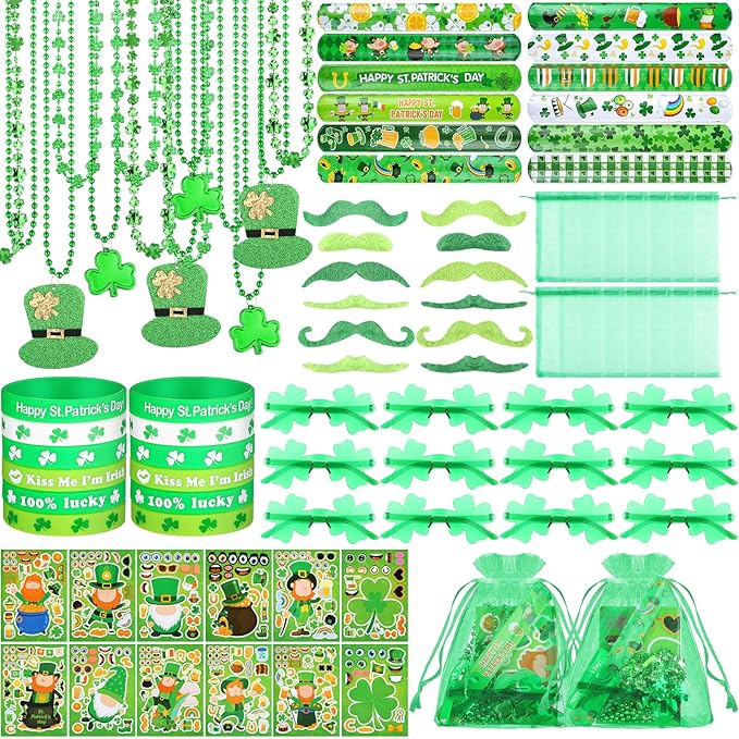96 Pcs St Patrick's Day Accessories Party Favor Set Including Four