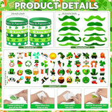220 Pack St Patricks Day Accessories Shamrock Glasses Necklaces