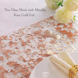 Snowkingdom Rose Gold Table Runner 11 Inch x 49 Feet Glitter Sequin
