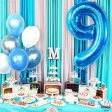 KatchOn, Giant Blue Number 9 Balloon - 40 Inch | Foil 9 Birthday