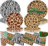 168PCS Mouse Safari Party Supplies for Kids Boys Girls Cartoon