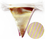 Pink Gold Party Decoration Metallic Fabric Light Pink Gold Triangle