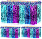 4 Pack Winter Princess Birthday Party Decorations 108 x30in Blue and