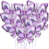 NOVWANG Butterfly Balloons - 10 Pcs 40 Inch Purple Pink Foil Mylar