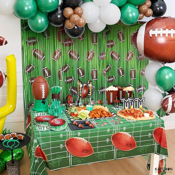 XtraLarge Football Fringe Backdrop 9.75x6.5 Feet Football Party