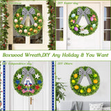 Vlorart 28" Faux Round Boxwood Wreath, Artificial Large Boxwood Wreath