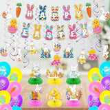 55PCS Easter Decorations HAPPY EASTER Banner 16PCS Easter Balloons