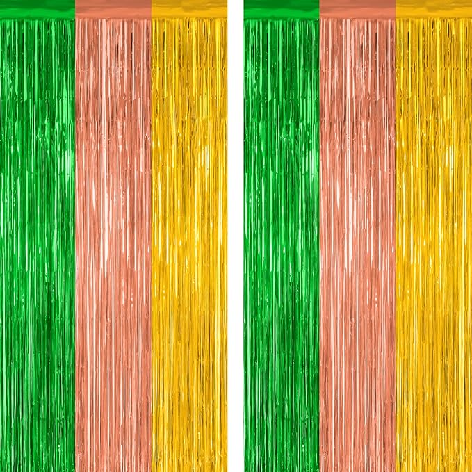 2 Pack Luau Decorations, 3.28 FT x 7.05 FT Summer Party Streamer,