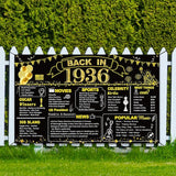 DARUNAXY 90th Birthday Black Gold Party Decoration, Back in 1936