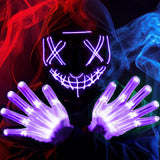 JOYIN Halloween Led Mask, Light Up Mask and Gloves for Cosplay Costume