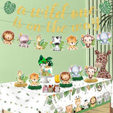 Wild One Baby Shower Decorations for Boys Jungle Safari Baby Shower
