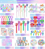 320PCS Mermaid Party Favors Birthday Decorations Supplies Kit with