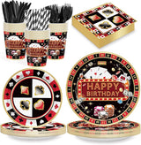 168PCS Casino Party Supplies for Girls Boys Kids Las Vegas Themed