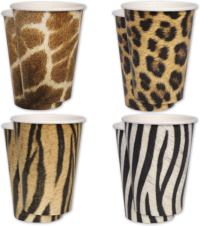 Jungle Safari Party Cups 16 Cups ! Large 12 oz Paper Cups Authentic