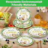 222 PCS Wild One Birthday Decorations Jungle Safari Baby Shower