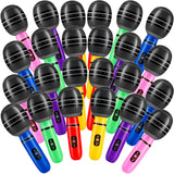 Inflatable Microphones for Parties - (Pack of 24) 10-inch Neon Colors