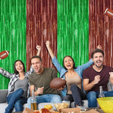 2 Pack Football Party Decorations, 3.28 FT x 7.05 FT Tinsel Backdrop,