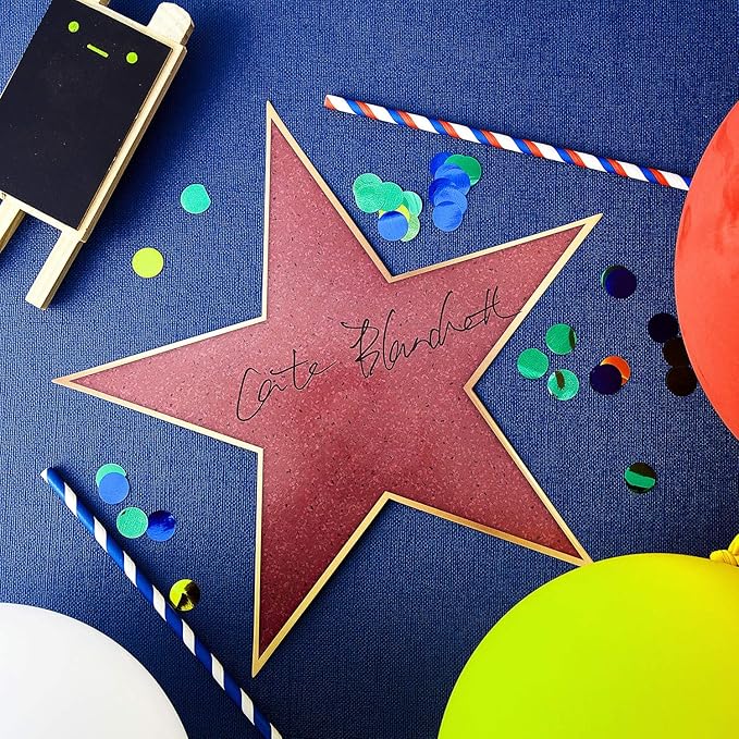 24 Pieces Movie Star Cutouts Star Cardboard Movie Night Star Paper