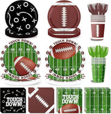 Football Party Decorations Tableware 168pcs Football Plates and