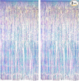 Iridescent Party Streamers Backdrop - GREATRIL Neon Transparent