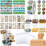 121 Pcs Jungle Safari Party Favors Animals Theme Birthday Supplies