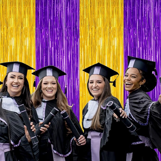 2 Pack Graduation Backdrop, 3.28 FT x 7.05 FT Grad Party Decorations